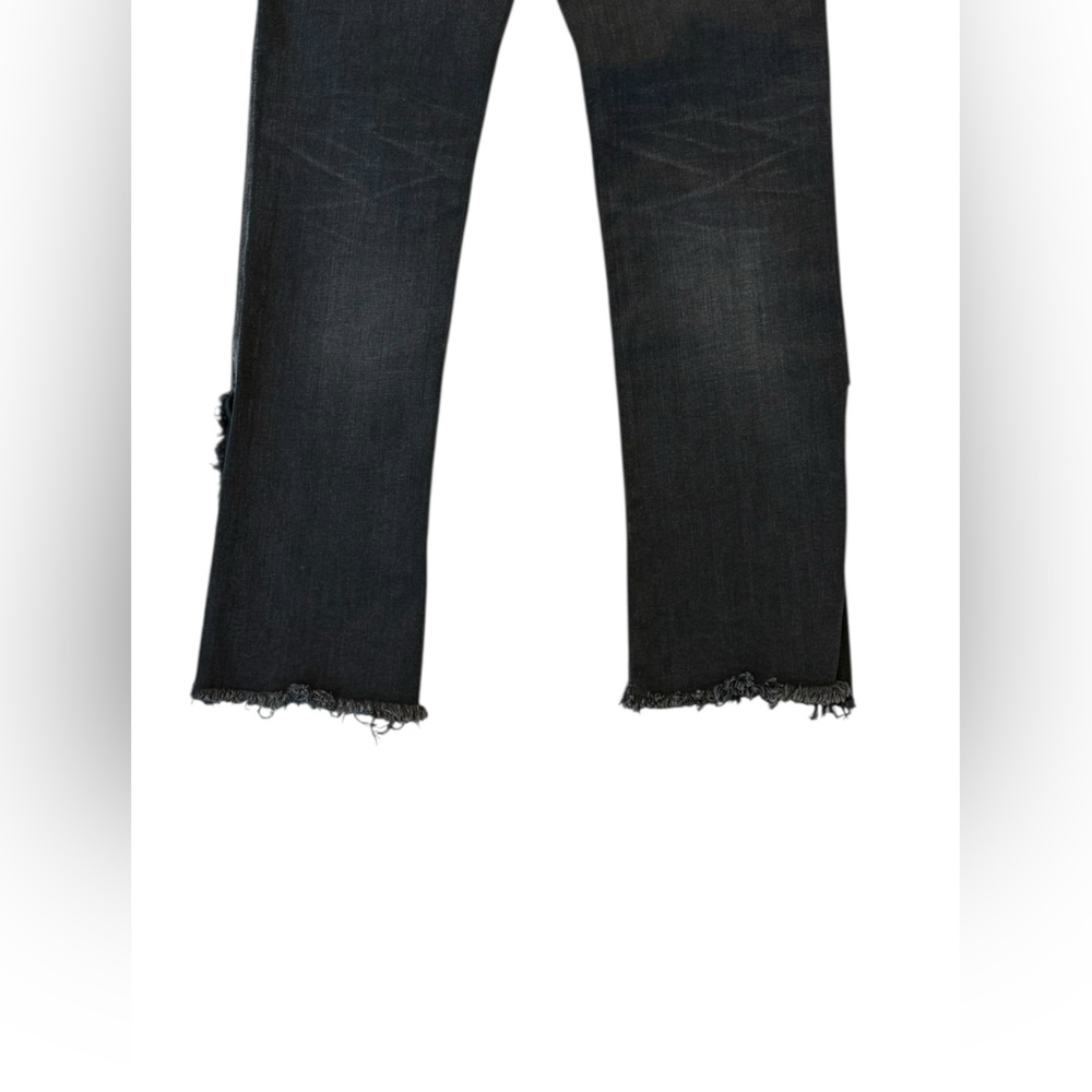 Moussy Vintage Alhambra Flare Jeans Split Hem High Rise Japanese Denim Size 24 - Picture 7 of 14
